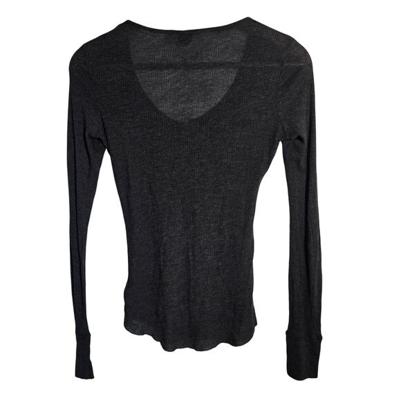 Out From Under Thin Knit Y2K Henley Top Large Casual Capsule y2k Basic Waffle - Picture 5 of 5